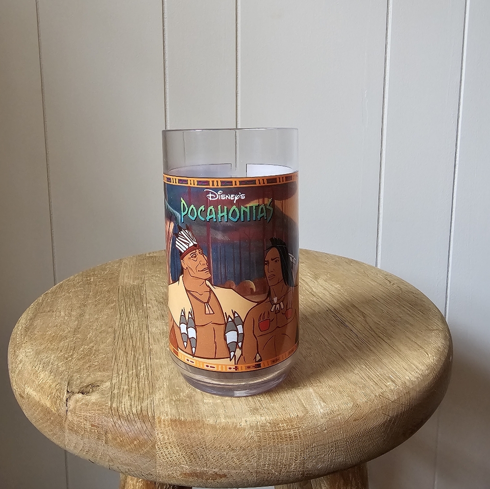 Vintage 90s Pocahontas Collectors Cup Tumbler Burger King